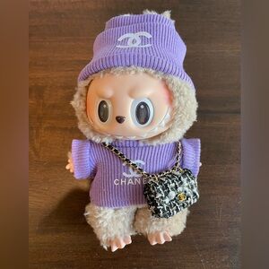 💜NEW💜 Labubu Authentic Toffee Exciting Macaron with Handmade Outfit